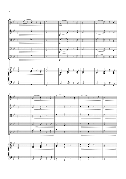 Wagner • Here Comes the Bride (Bridal Chorus) | string quintet & piano accompaniment sheet music image number null