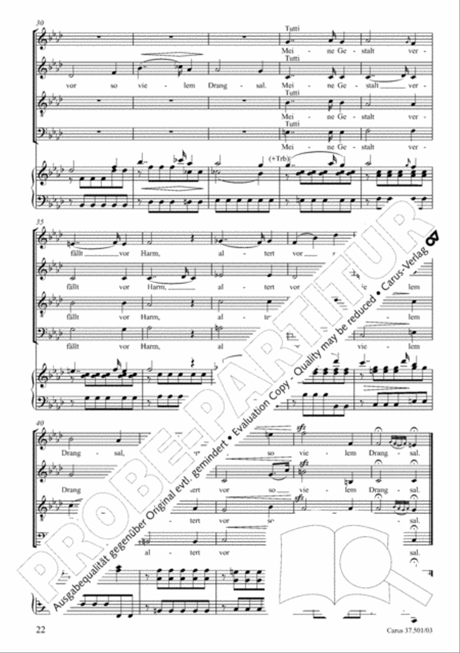 The Sixth Psalm of David (Der Sechste Psalm Davids) 4-Part scores gallery preview page 23