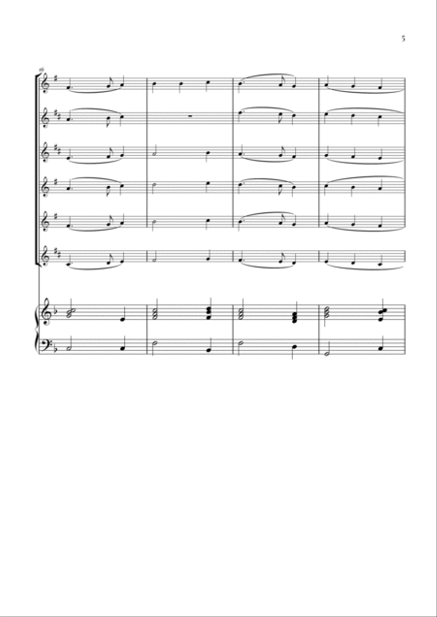 My Country 'Tis of Thee (America) Woodwind Ensemble scores gallery preview page 5
