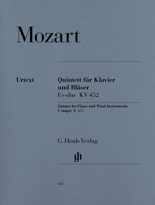 Book cover for Quintet for Piano and Wind Instruments in E-flat Major, K. 452