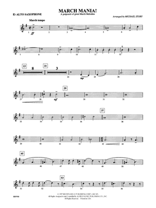 March Mania! (A Potpourri of Great March Melodies): E-flat Alto Saxophone