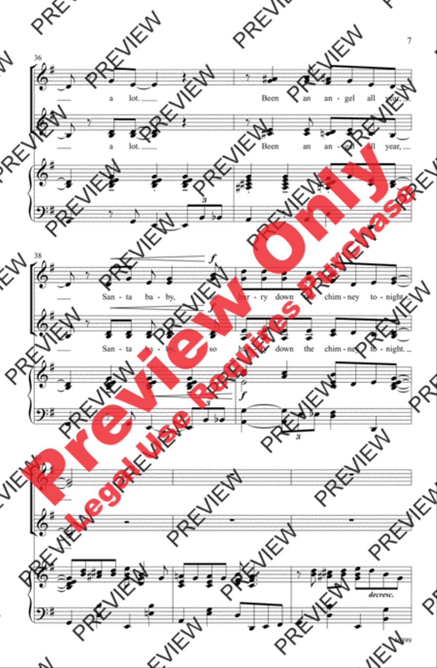 Santa Baby Santa Baby Women's Choir scores gallery preview page 7