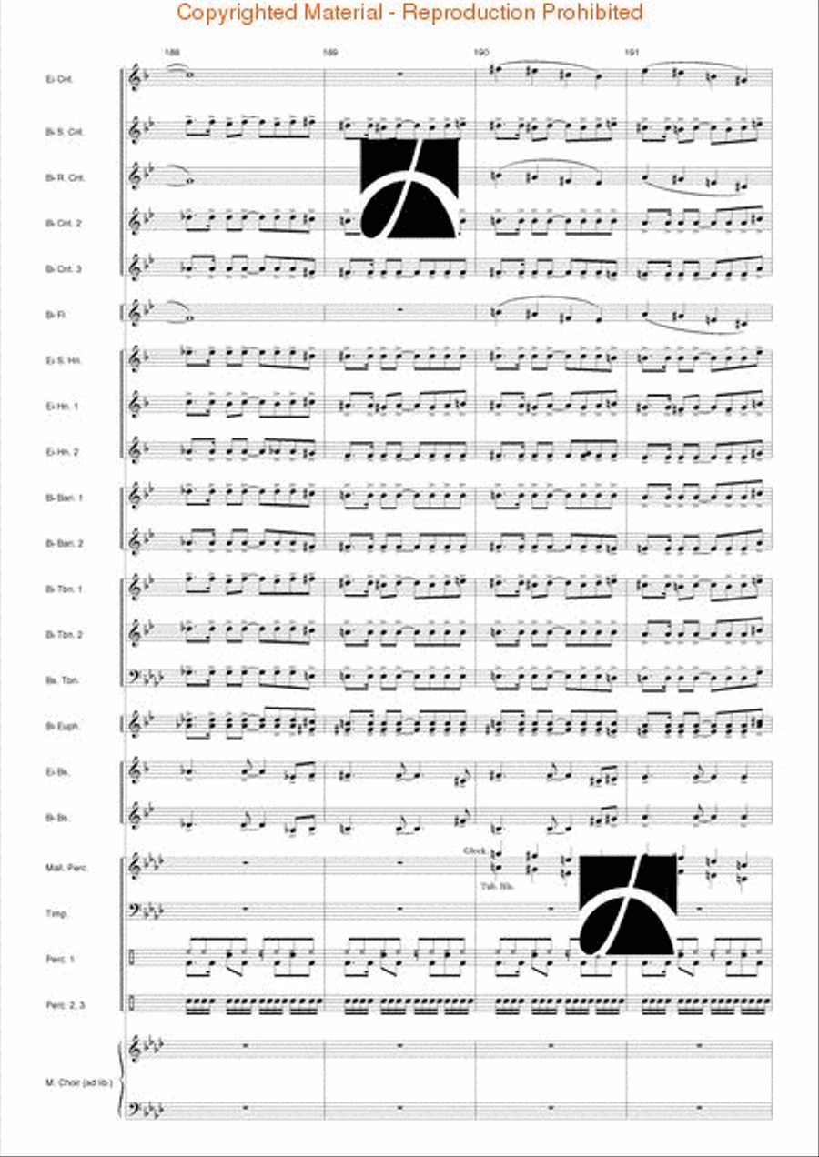 Pacific Dreams Concert Band scores gallery preview page 36