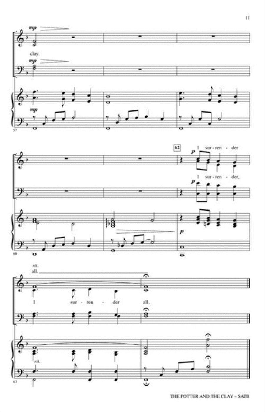 The Potter and the Clay 4-Part scores gallery preview page 6