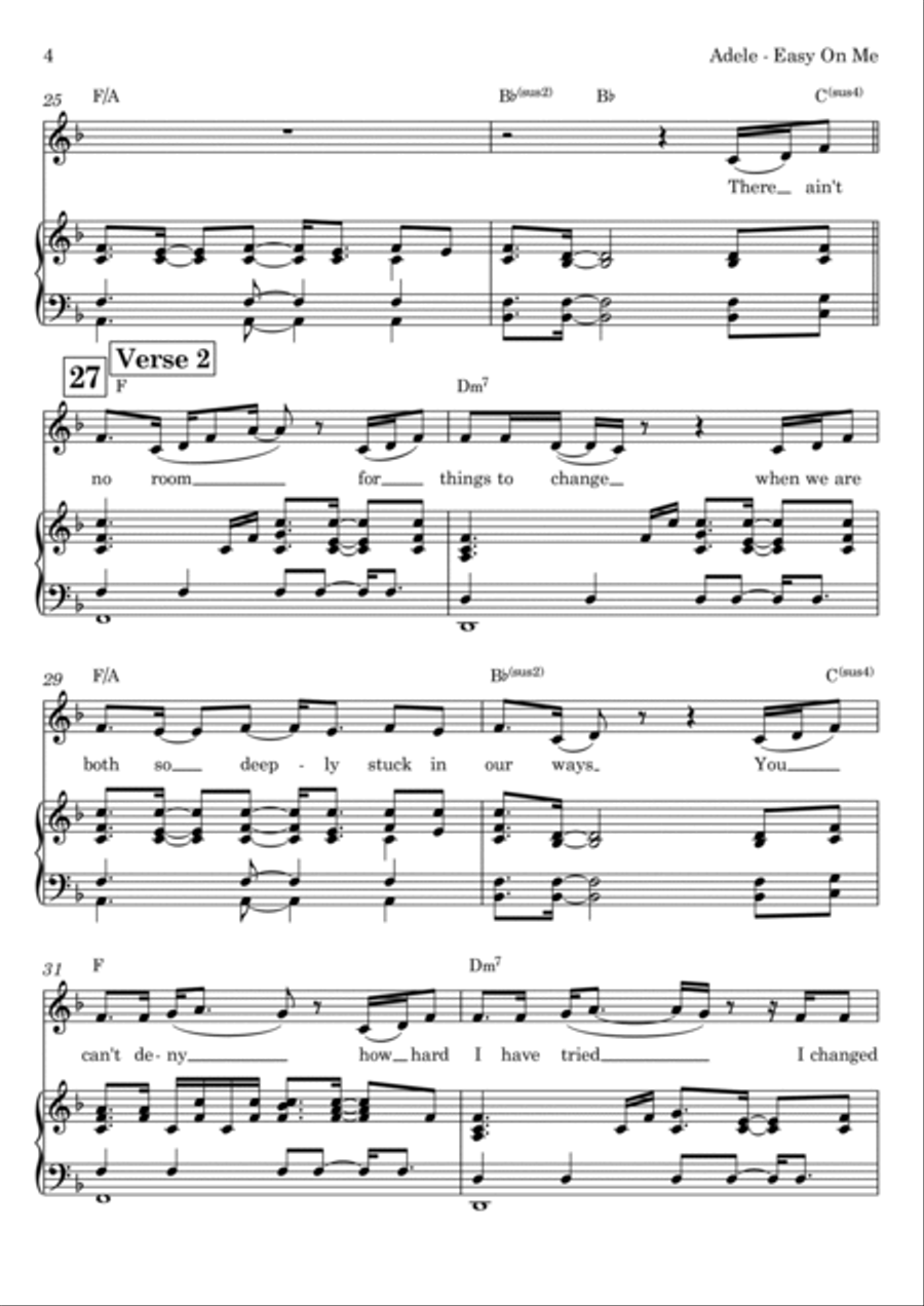 Easy On Me Voice scores gallery preview page 4
