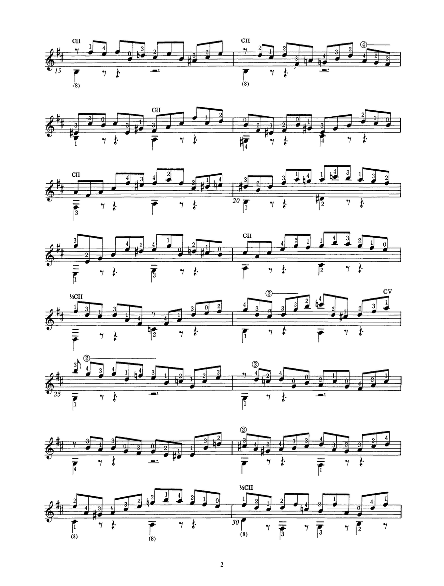 Prelude, Fugue And Allegro BWV 998 Acoustic Guitar scores gallery preview page 2