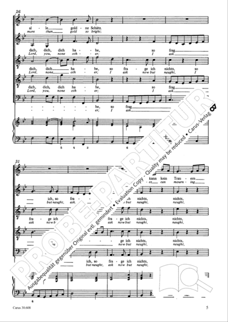 Lord, if I have thee only (Herr, wenn ich nur dich habe) SATTB scores gallery preview page 6
