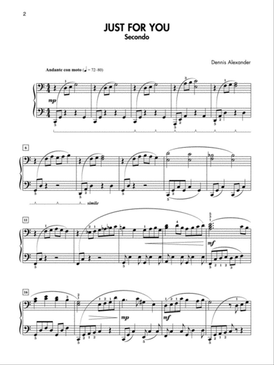 Just for Two, Book 3 - Piano Duet (1 Piano, 4 Hands)