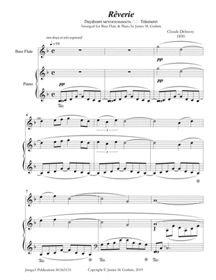 Debussy: Reverie for Bass Flute & PIano