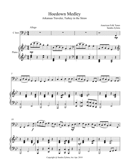 Hoedown Medley (bass C instrument solo) image number null