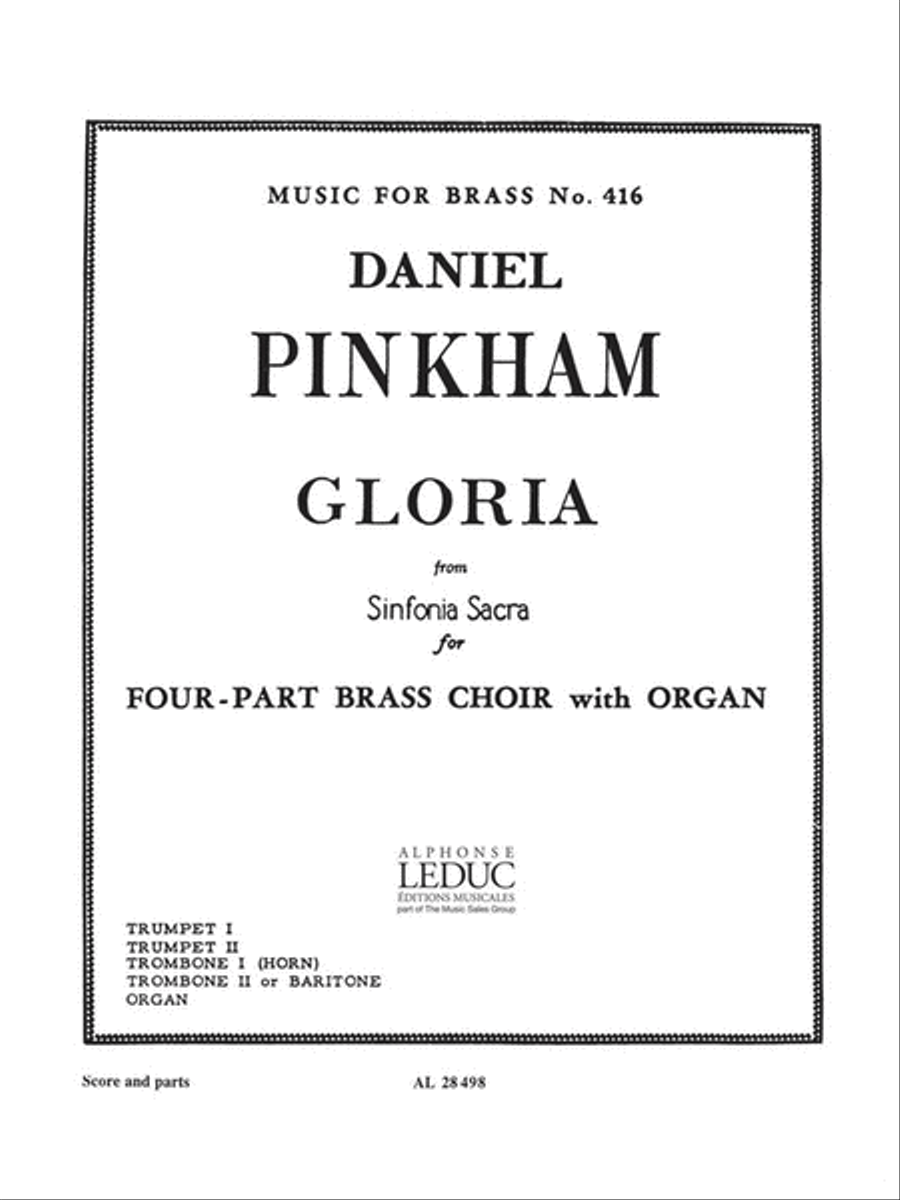 Gloria From 'sinfonia Sacra' (quintet-mixed) School and Community scores gallery preview page 1