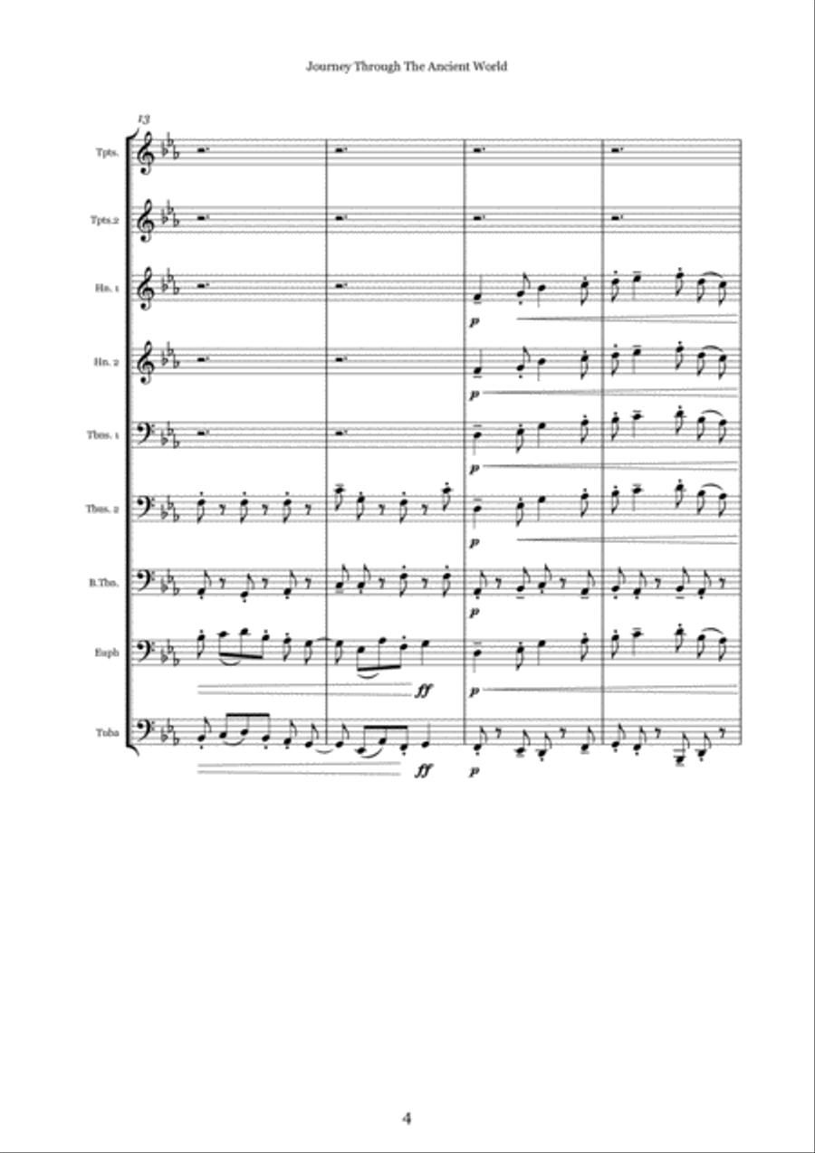 Journey to the Ancient World Brass Ensemble scores gallery preview page 6