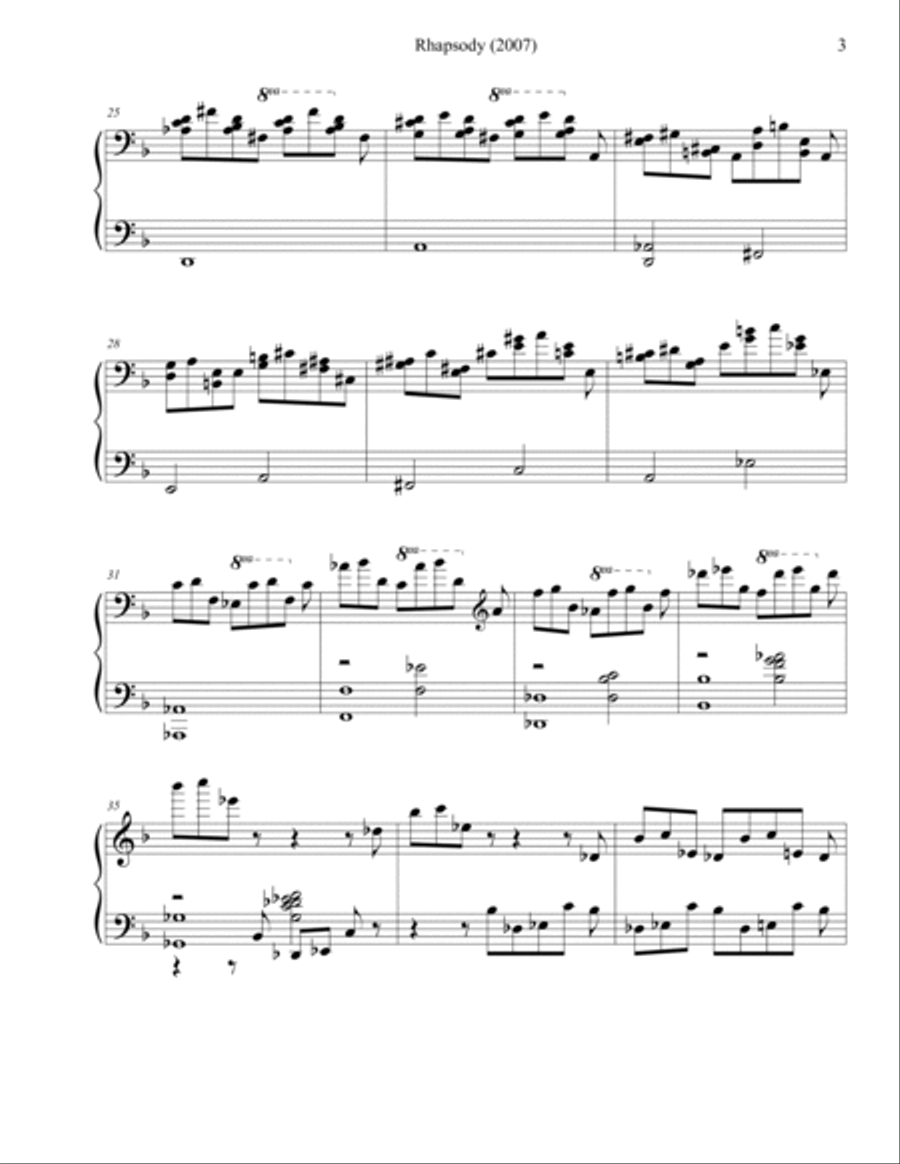 Rhapsody (2007) Piano Solo scores gallery preview page 3