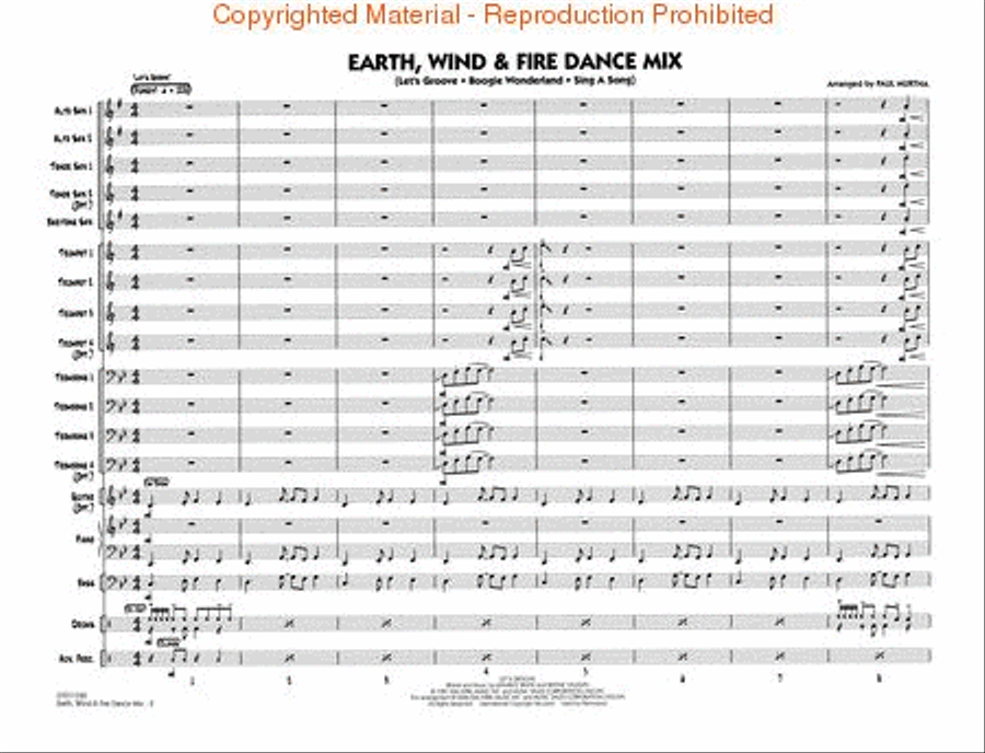 Earth, Wind & Fire Dance Mix Jazz Ensemble scores gallery preview page 2