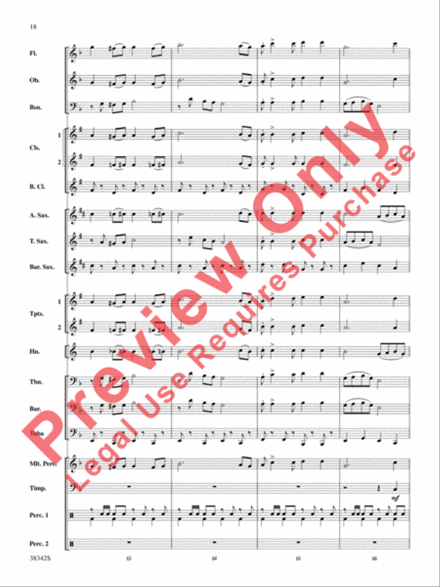 Sousa Classics Concert Band scores gallery preview page 19