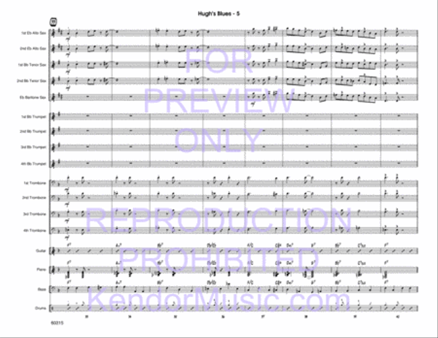 Hugh's Blues Jazz Ensemble scores gallery preview page 6