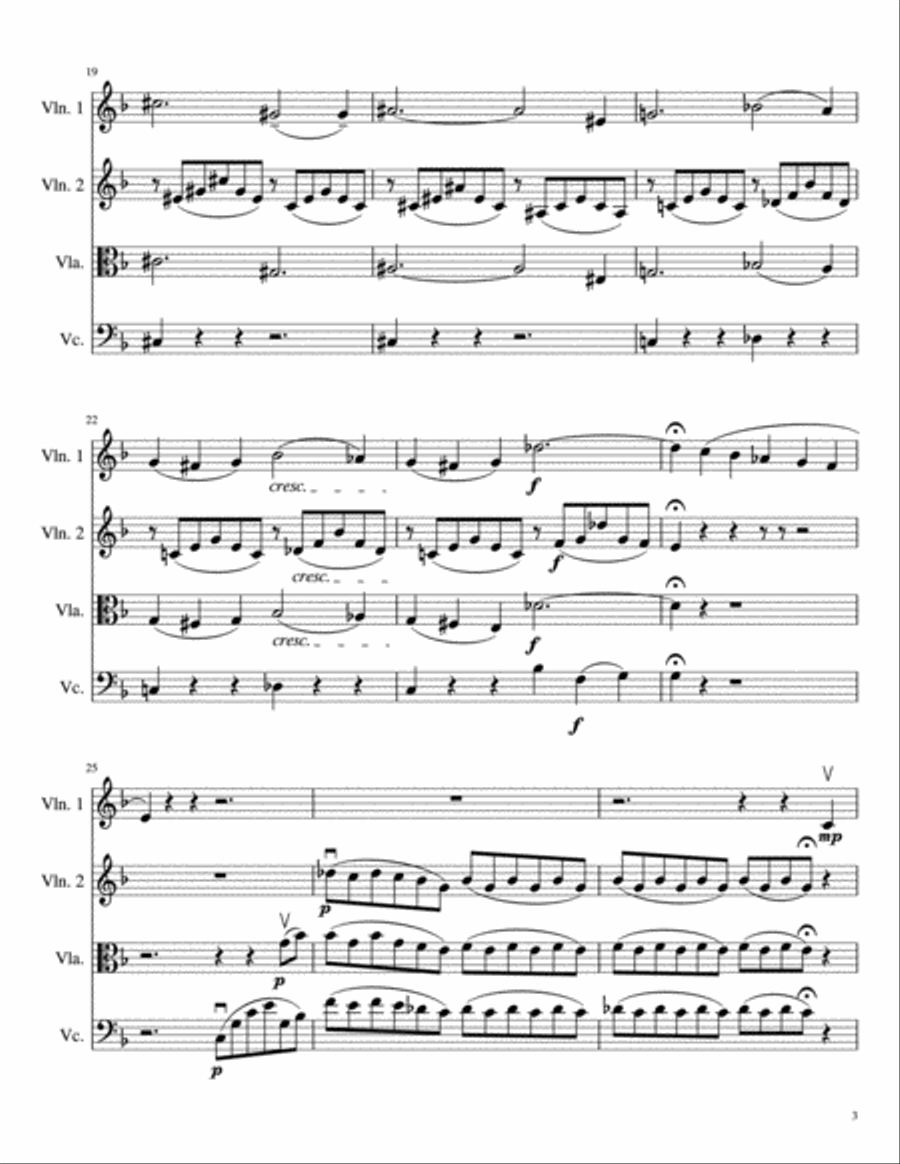 Liebestraum String Quartet scores gallery preview page 4