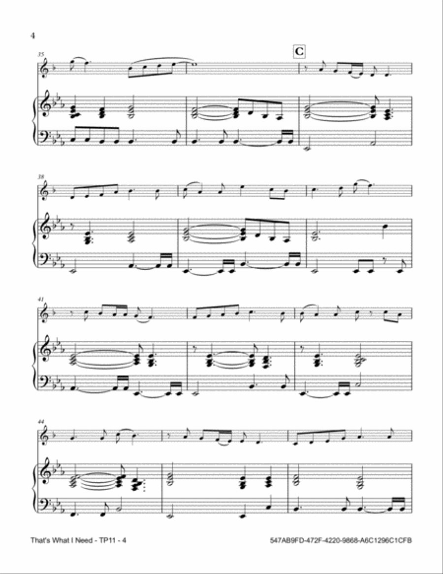 That's What I Need That's What I Need Trumpet Solo scores gallery preview page 4