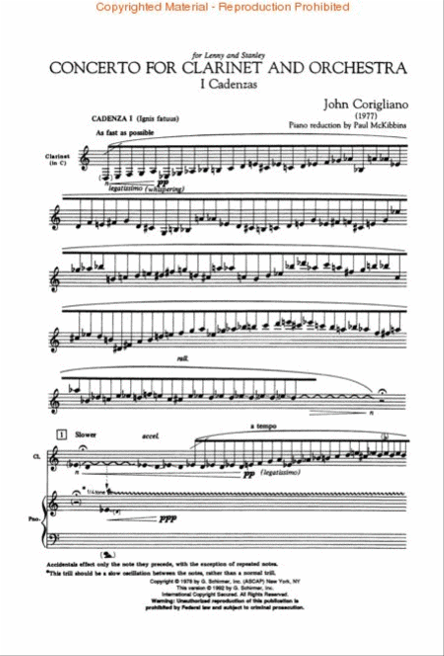 Clarinet Concerto – Revised Edition Orchestra scores gallery preview page 2