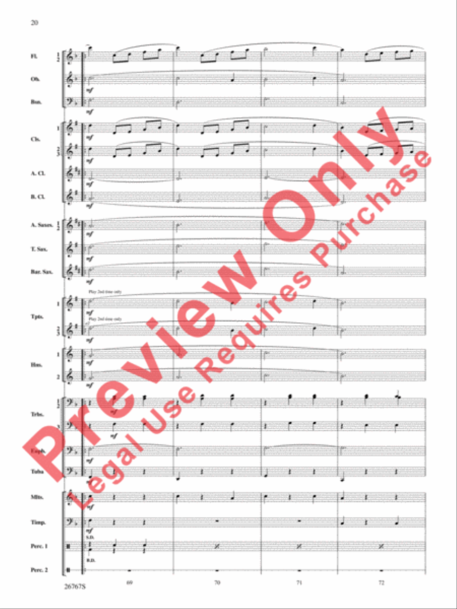 Variations on Ding Dong the Witch Is Dead (from The Wizard of Oz) Concert Band scores gallery preview page 21