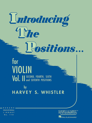 Book cover for Introducing The Positions, Volume 2 - Violin
