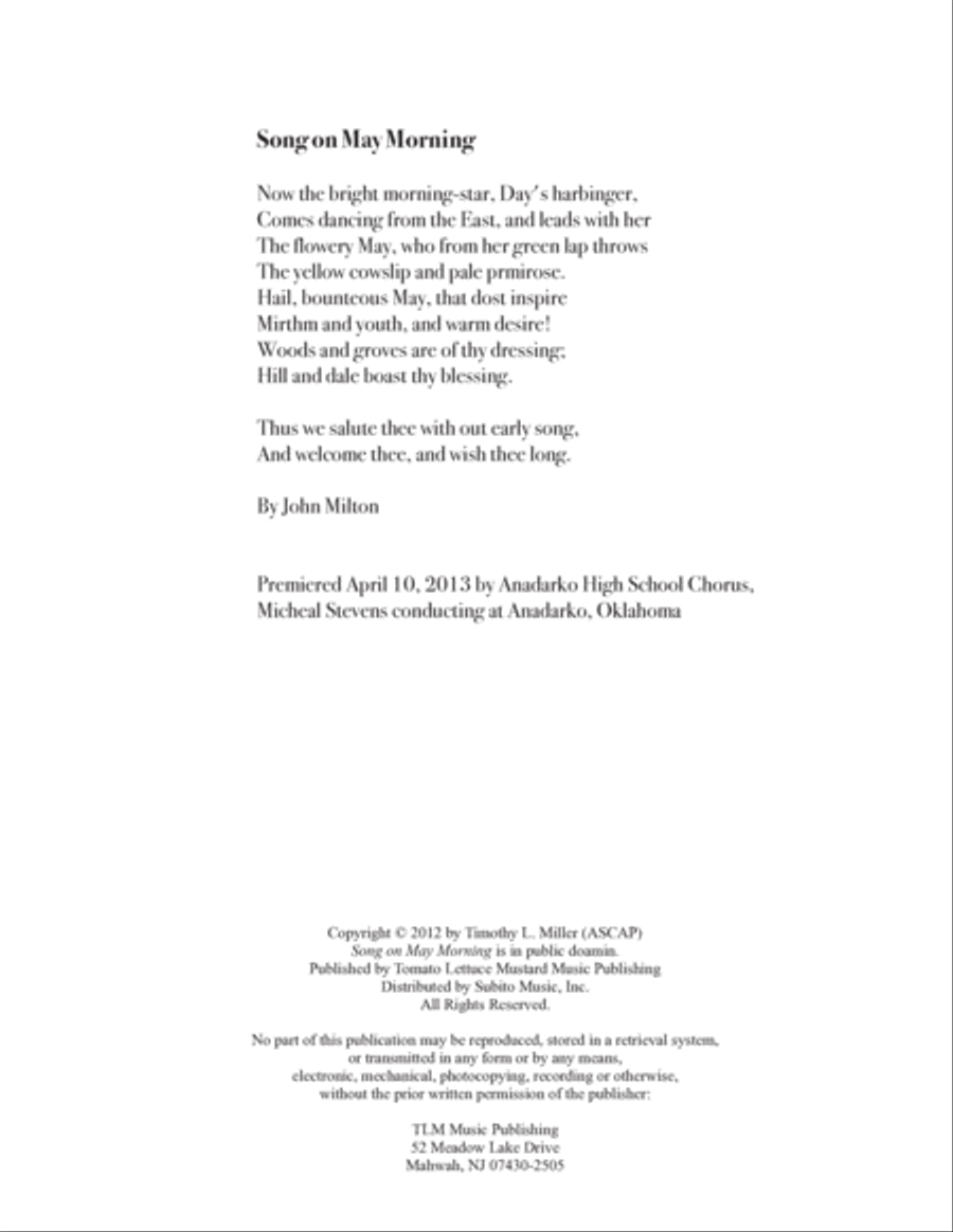 Song On May Morning Divisi scores gallery preview page 4