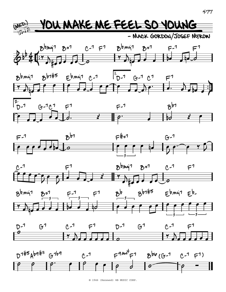 You Make Me Feel So Young Piano scores gallery preview page 1