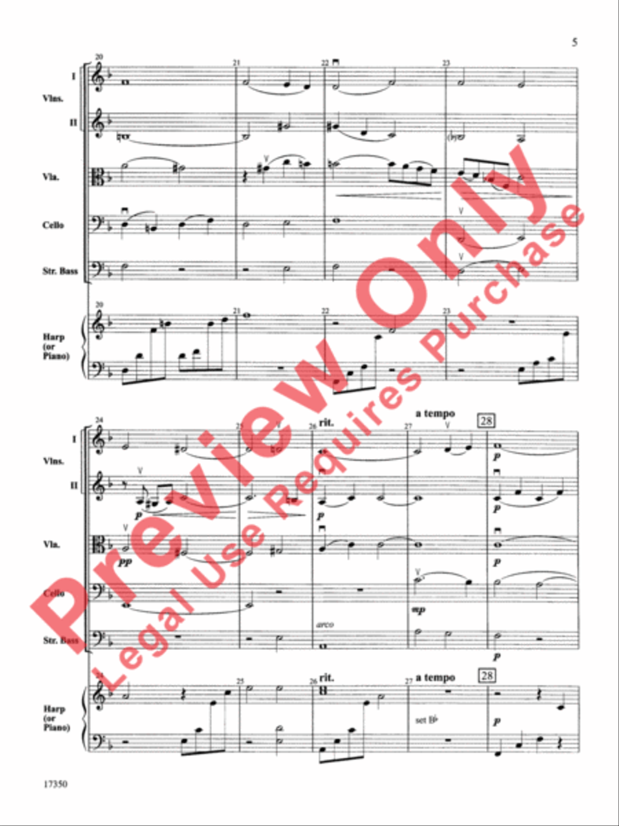 Adagietto from Symphony No. 5 String Orchestra scores gallery preview page 6