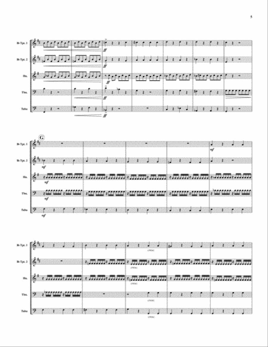Sonata in C Major Brass Quintet scores gallery preview page 6