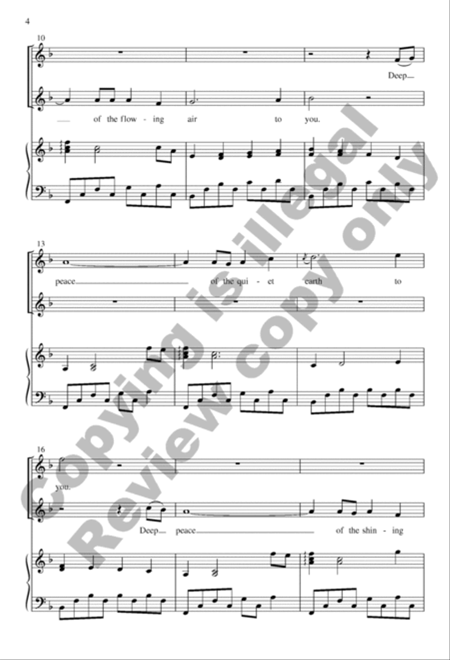 Deep Peace SSATB scores gallery preview page 3