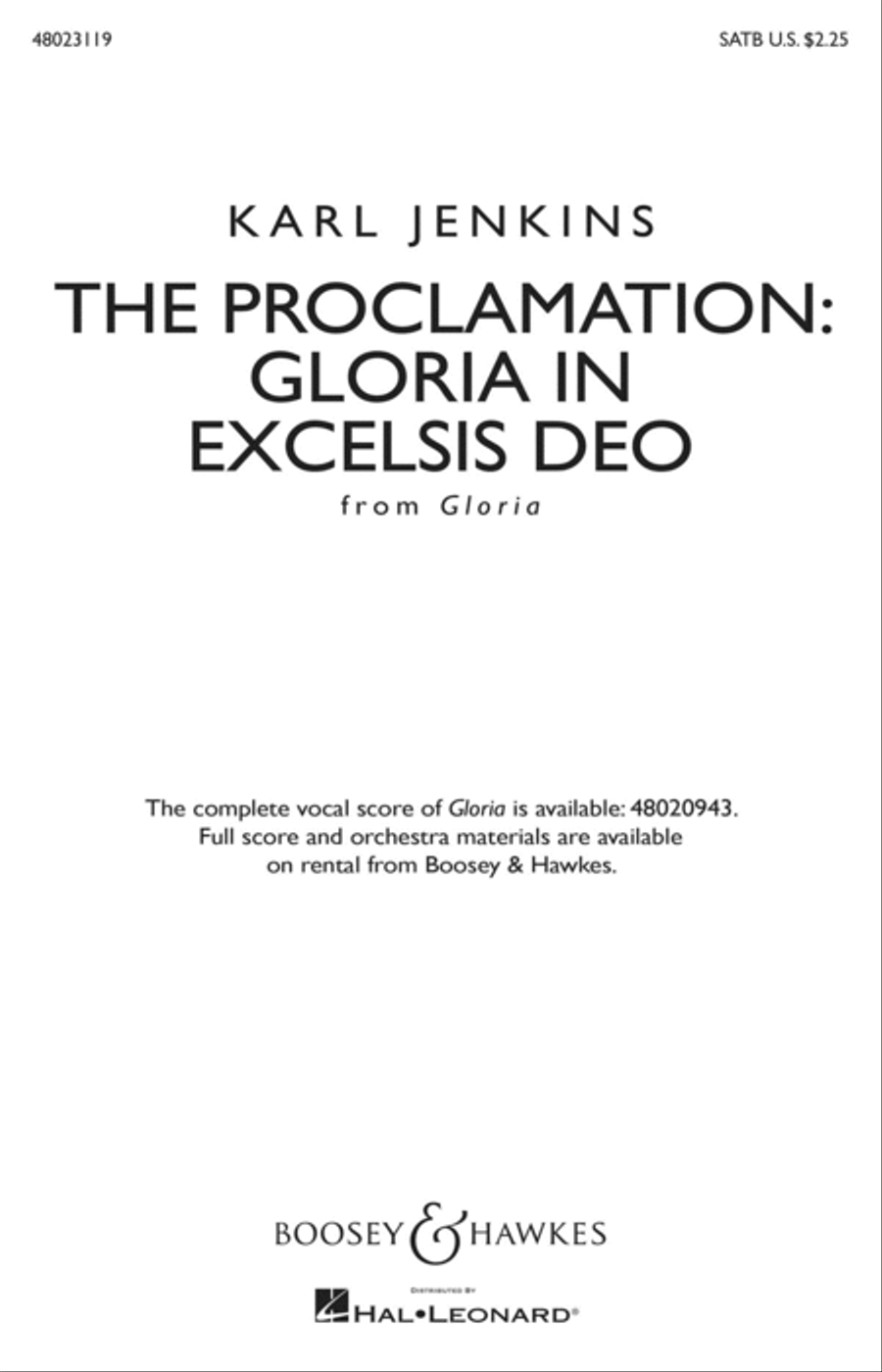 The Proclamation: Gloria in Excelsis Deo from Gloria 4-Part scores gallery preview page 1