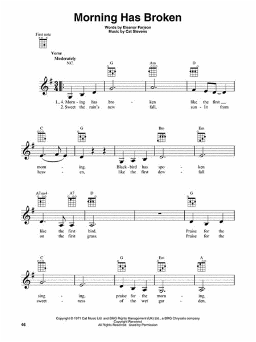 Yusuf/Cat Stevens for Ukulele Ukulele scores gallery preview page 3