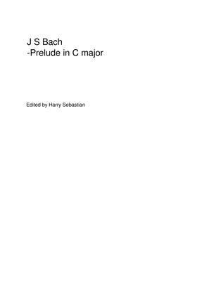 JS Bach- Prelude in C major( Piano Solo)