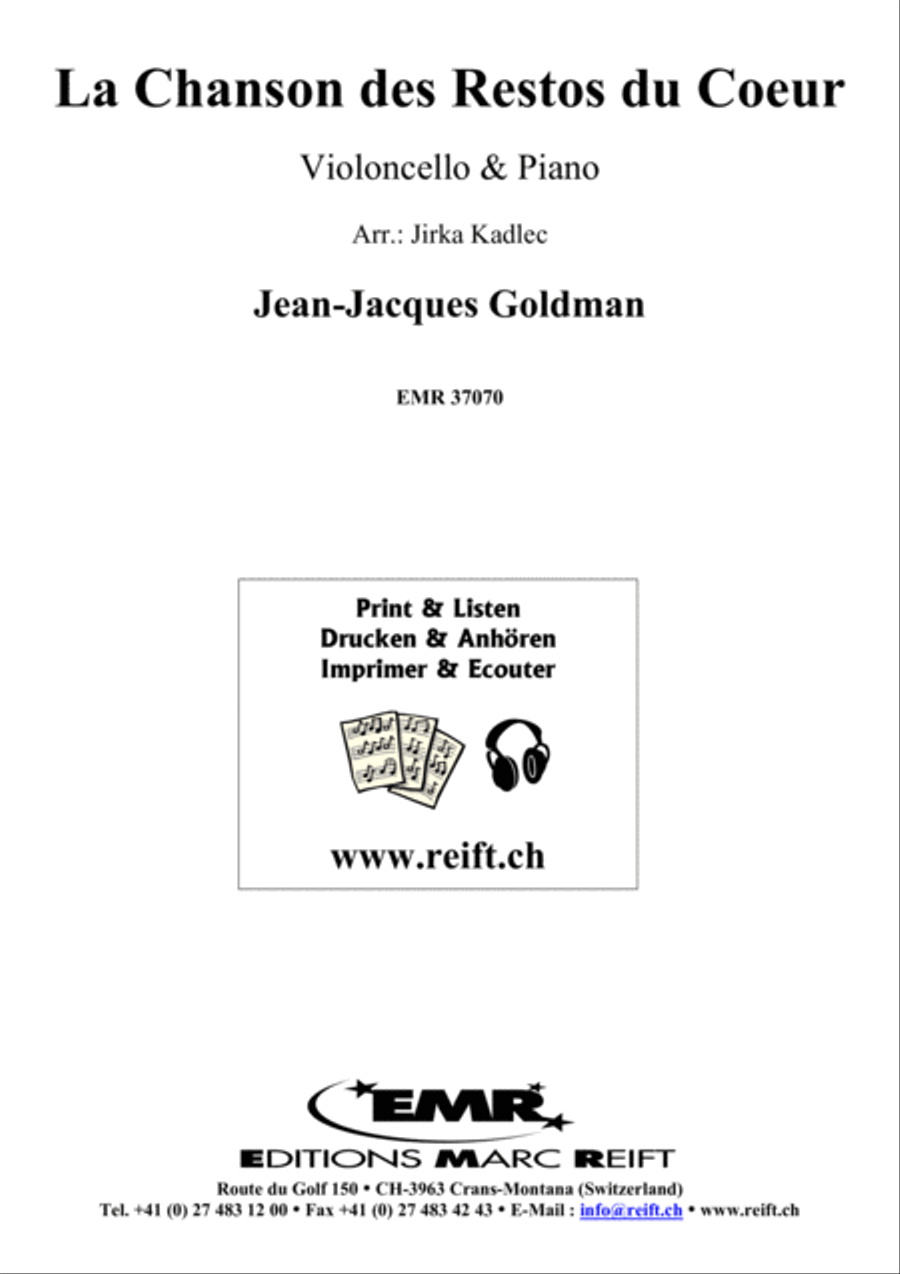La Chanson des Restos du Coeur Piano Accompaniment scores gallery preview page 1