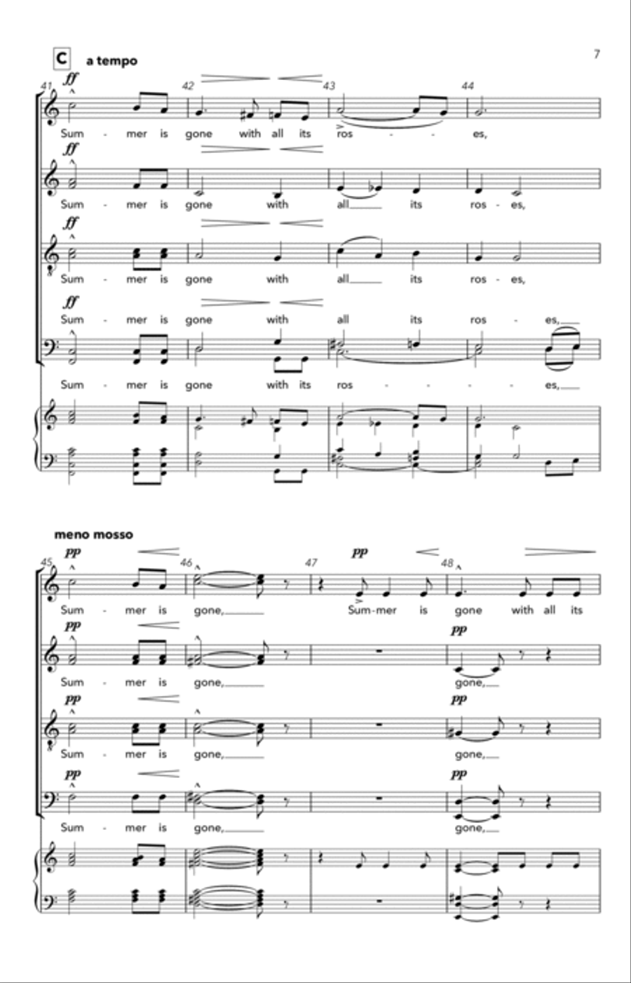 Summer Is Gone Summer Is Gone 4-Part scores gallery preview page 6