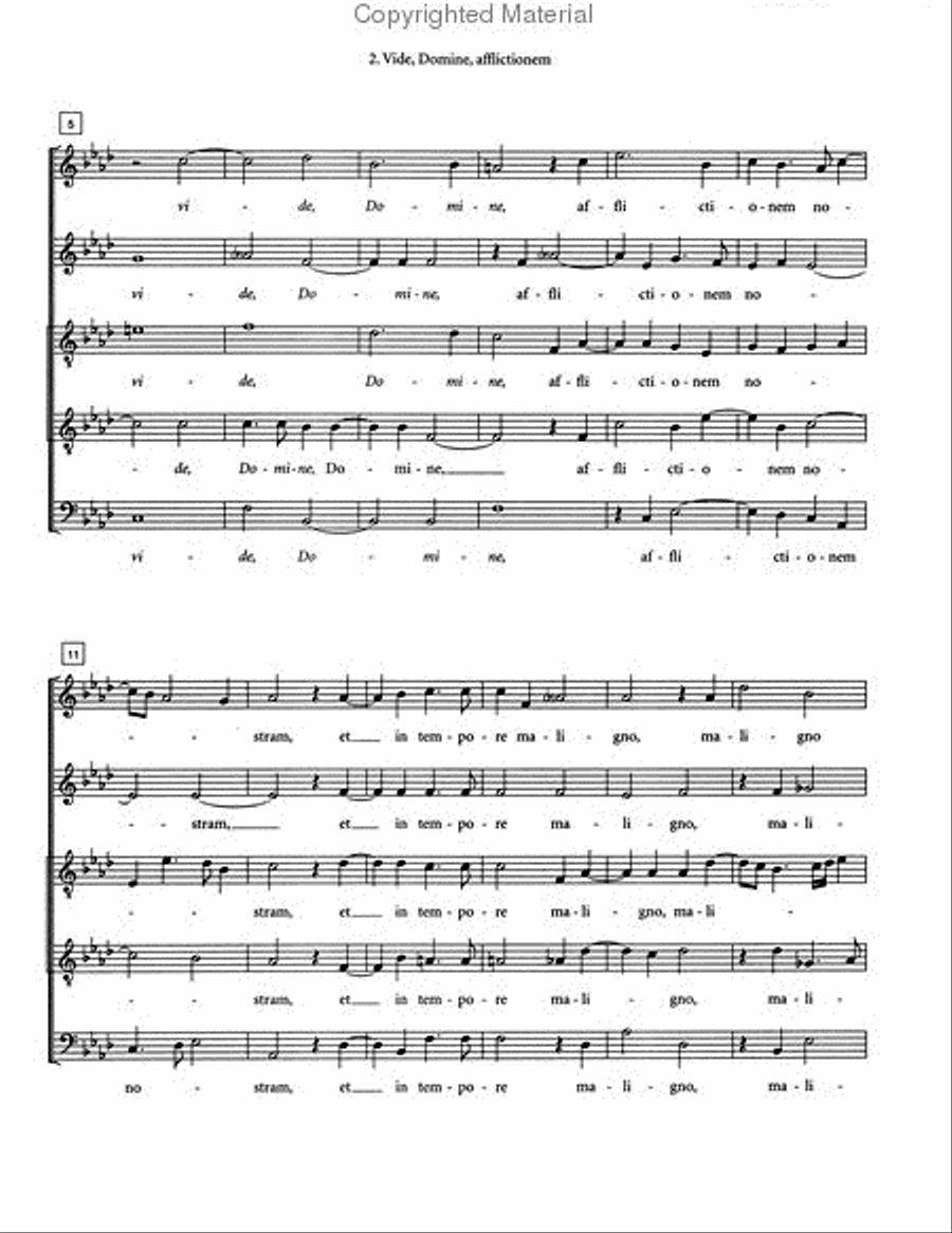 Vide, Domine, afflictionem SATTB scores gallery preview page 3