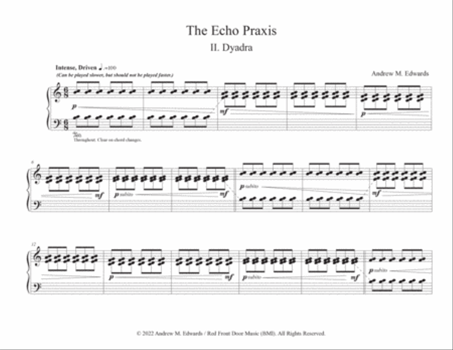 The Echo Praxis - II. Dyadra Chamber Music scores gallery preview page 2