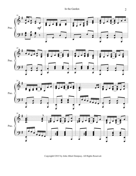 In the Garden / Maple Leaf Rag (in G): Piano Solo image number null