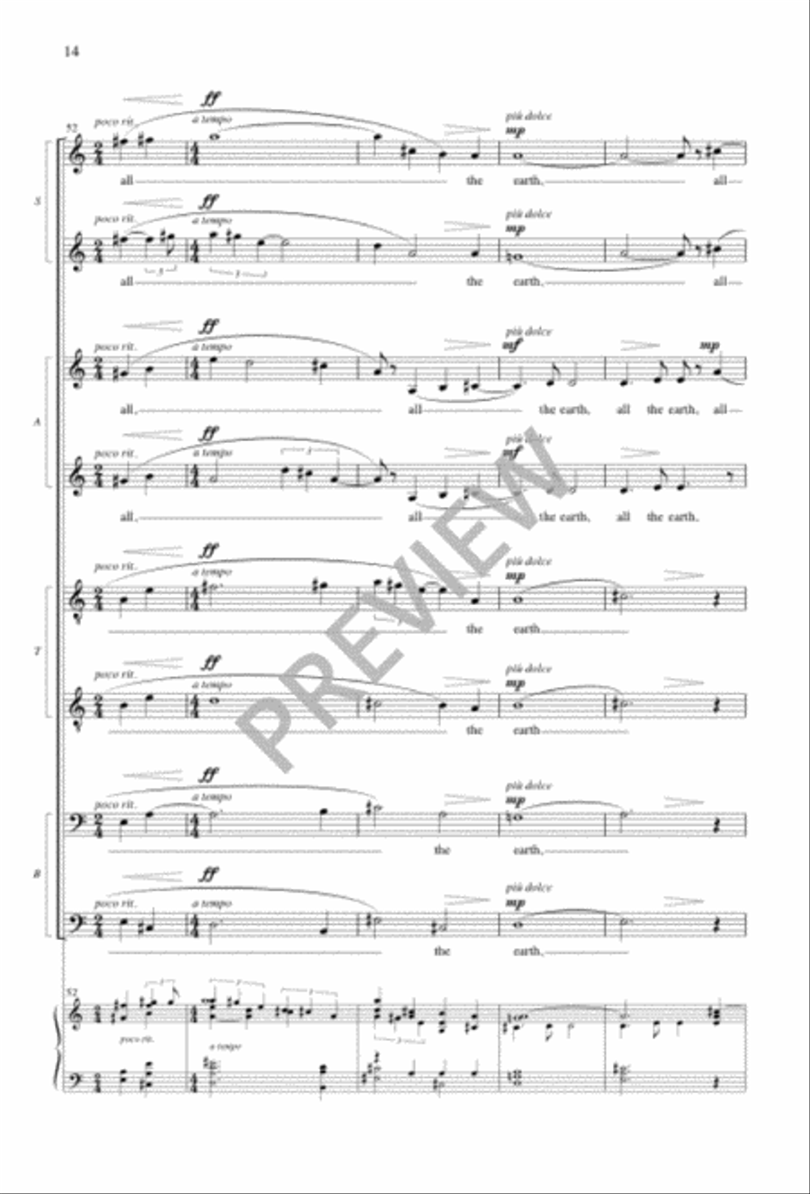 The Heart's Reflection SSAATTBB scores gallery preview page 14