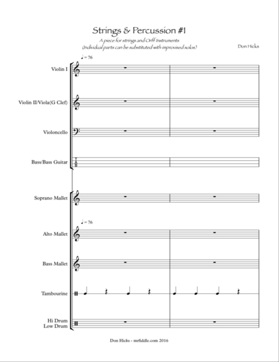 Strings & Percussion #1 Percussion Ensemble scores gallery preview page 2