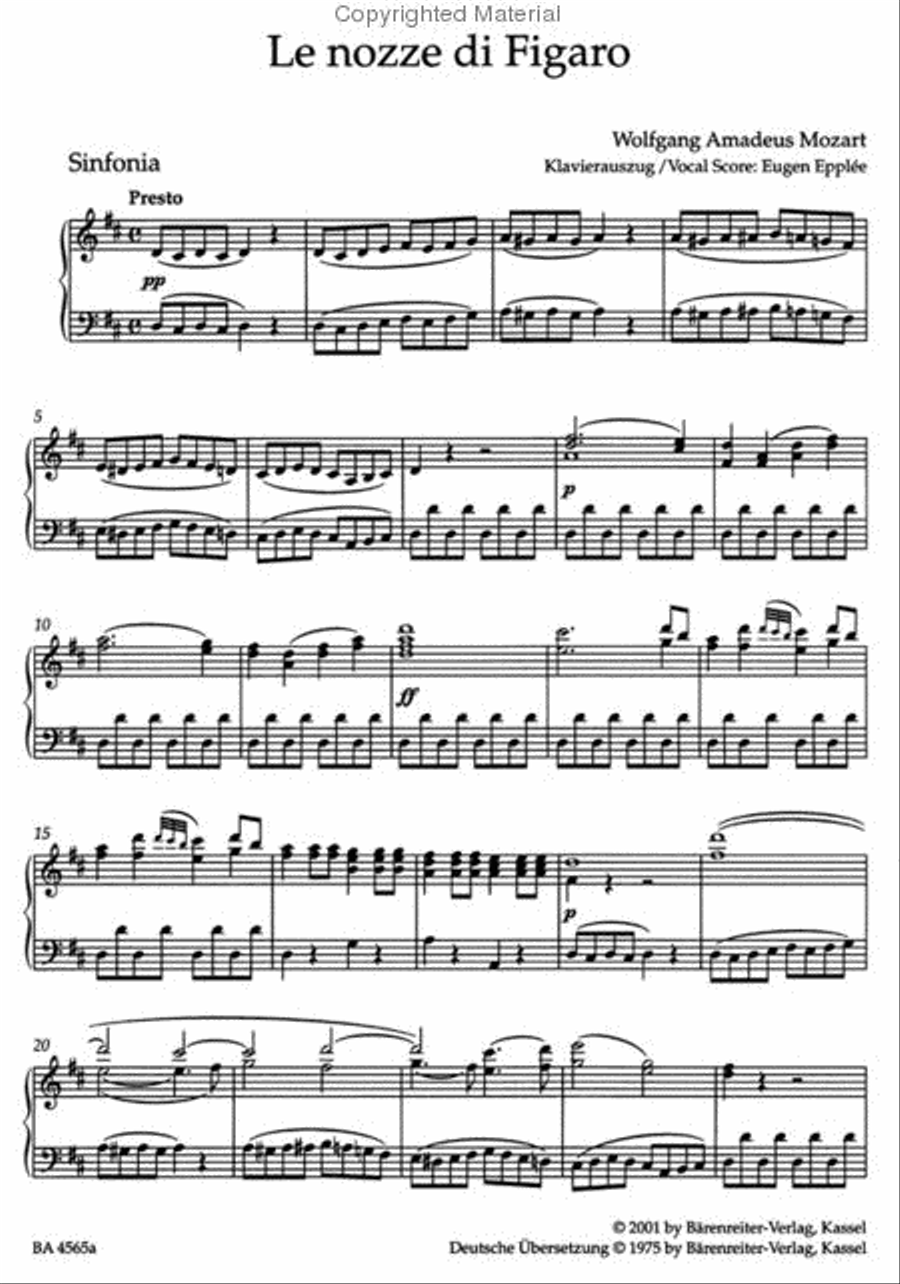 The Marriage Of Figaro, K. 492 Mixed Choir scores gallery preview page 2