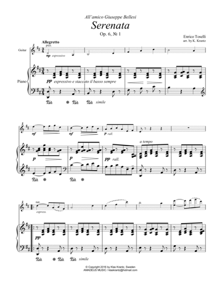 Serenata Rimpianto Op. 6 for guitar and piano image number null