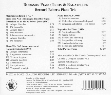 Dodgson: Piano Trios & Bagatelles