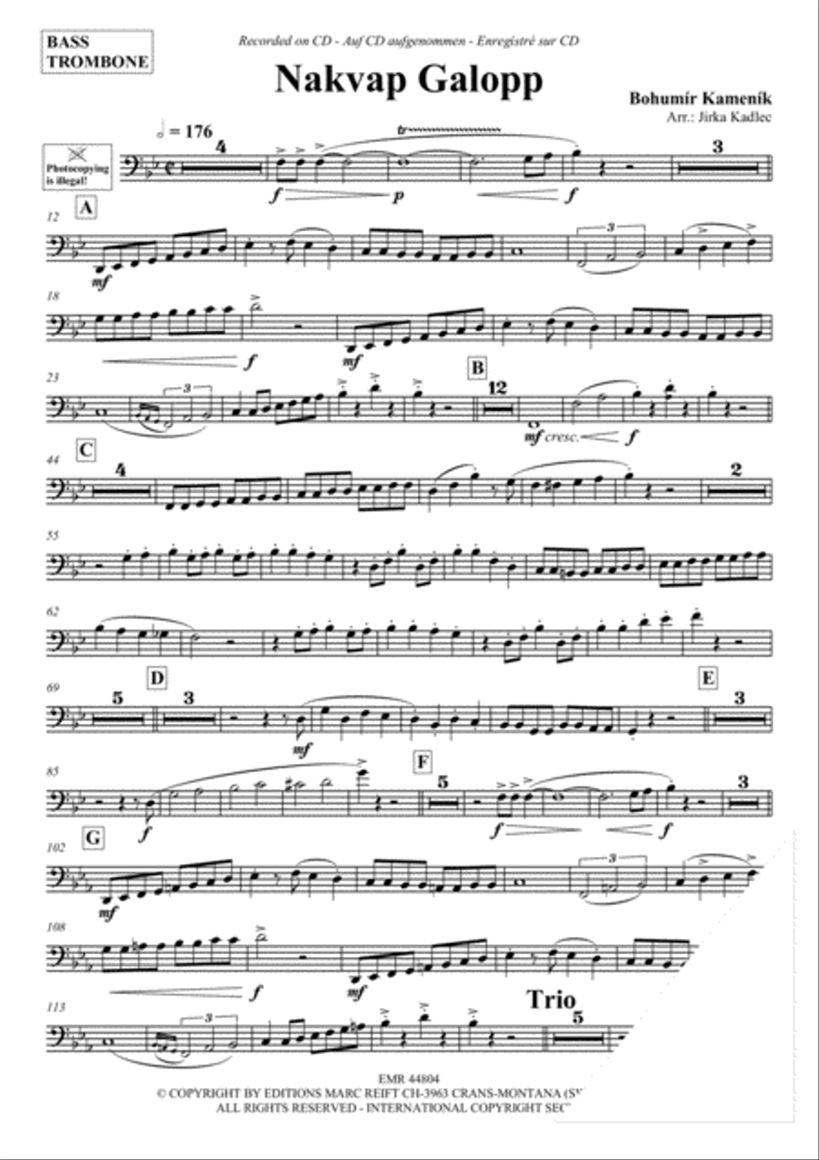 Nakvap Galopp Bass Trombone scores gallery preview page 3