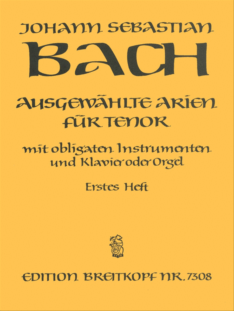 Selected Arias for Tenor Voice Solo scores gallery preview page 1