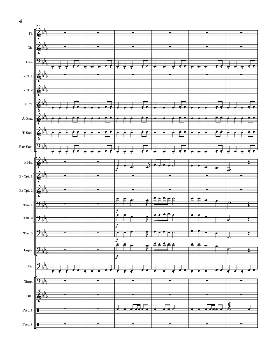 Dreamland (all parts and score) - Score Only Concert Band scores gallery preview page 4