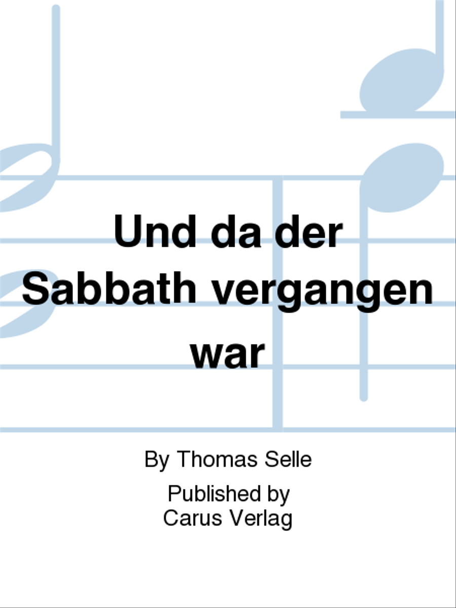 Und da der Sabbath vergangen war SSATB scores gallery preview page 1