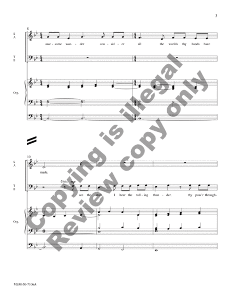 How Great Thou Art (Full Score) Choir scores gallery preview page 4