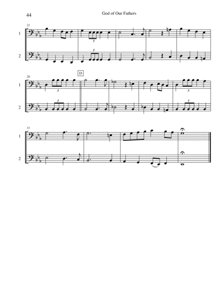 Ten Selected Hymns for the Performing Duet, Vol. 3 - trombone (euphonium) and bass trombone (tuba)
