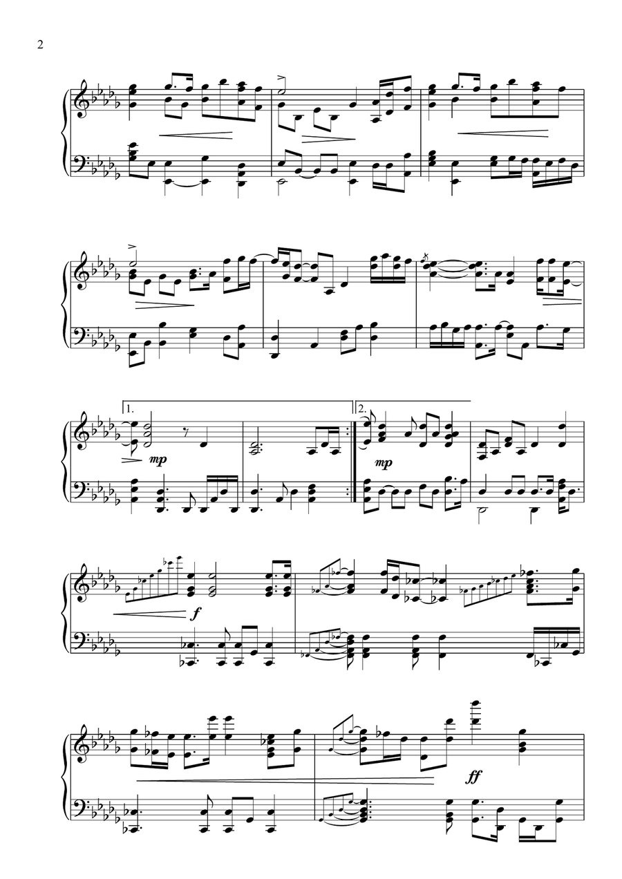 (Everything I Do) I Do It For You Piano Solo scores gallery preview page 2